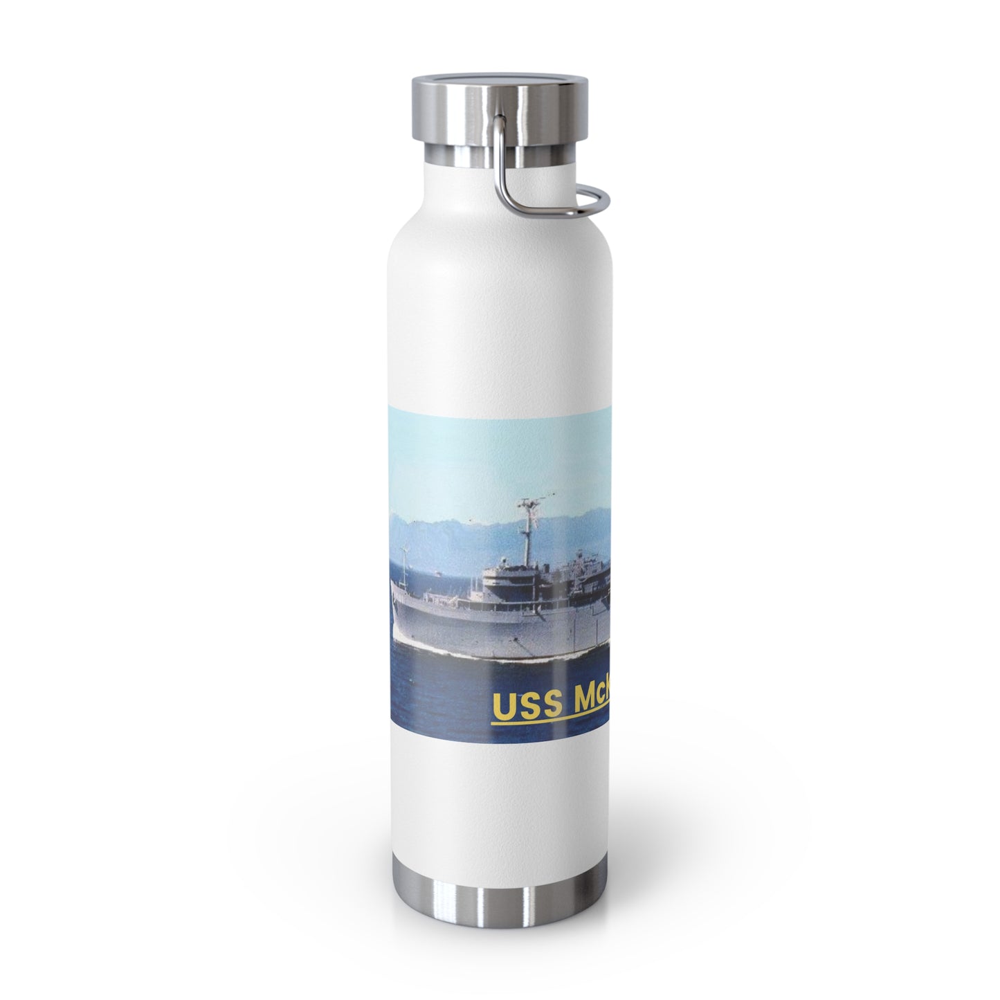 USS McKee (AS-41) Navy POD Smileandlaughtees Copper Vacuum Insulated Bottle, 22oz