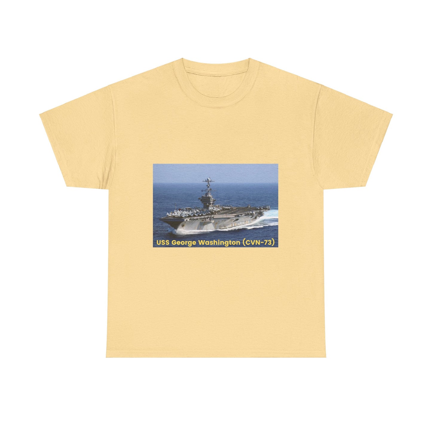 USS George Washington (CVN-73) Navy POD Smileandlaughtees Unisex Heavy Cotton Tee T-Shirt