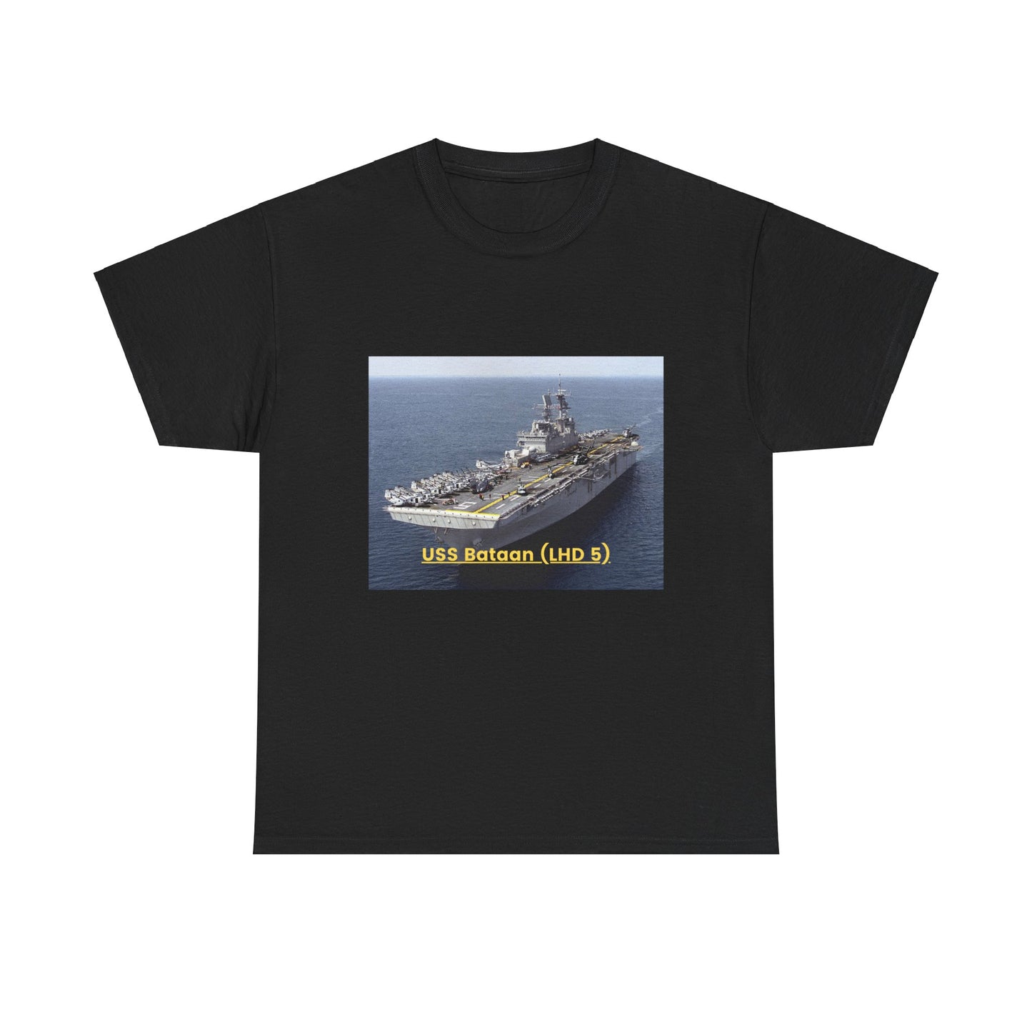 USS Bataan (LHD 5) Navy POD Smileandlaughtees Unisex Heavy Cotton Tee T-Shirt