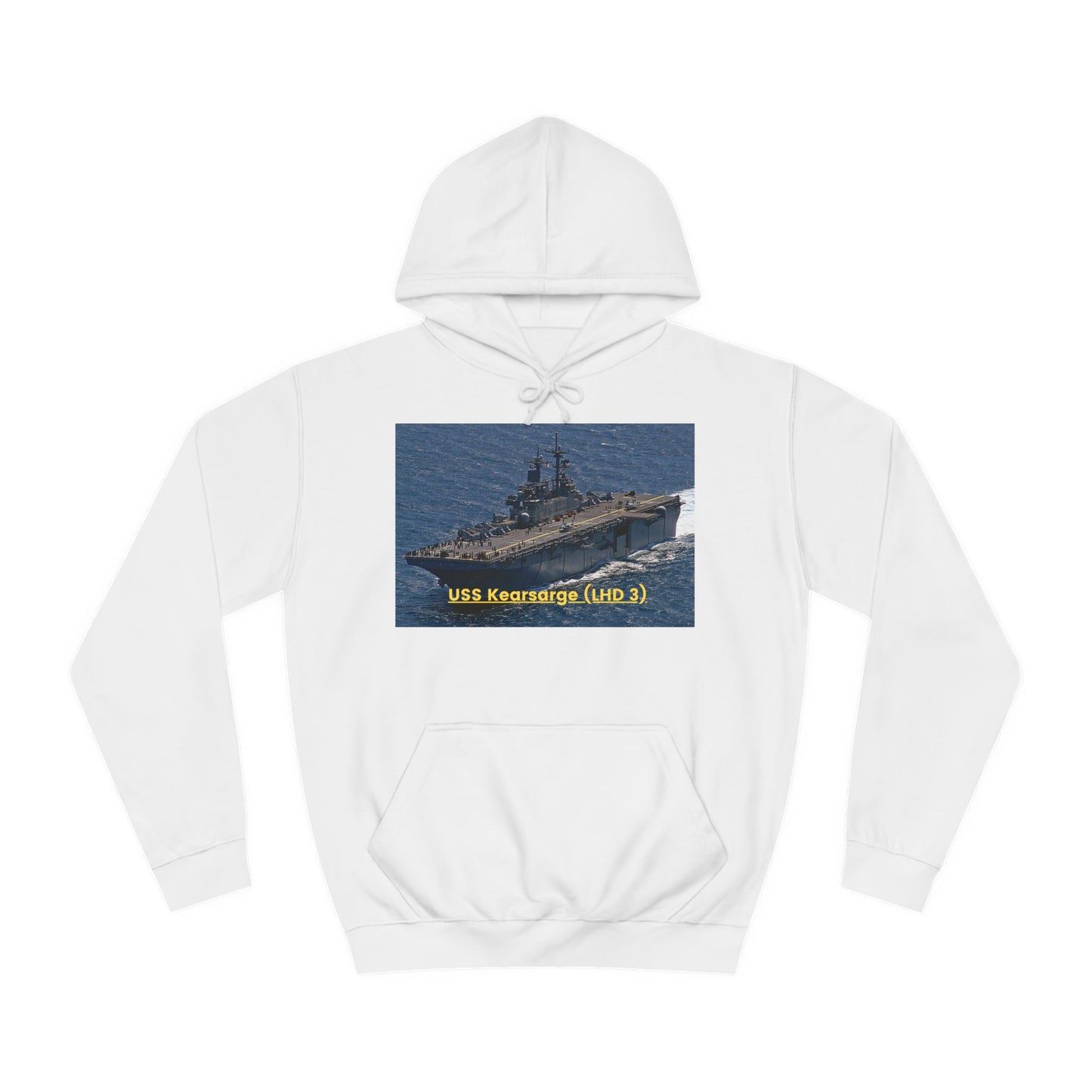 USS Kearsarge (LHD 3) Navy POD Smileandlaughtees Unisex College Hoodie