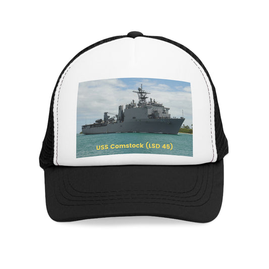 USS Comstock (LSD 45) Navy POD Smileandlaughtees Mesh Cap