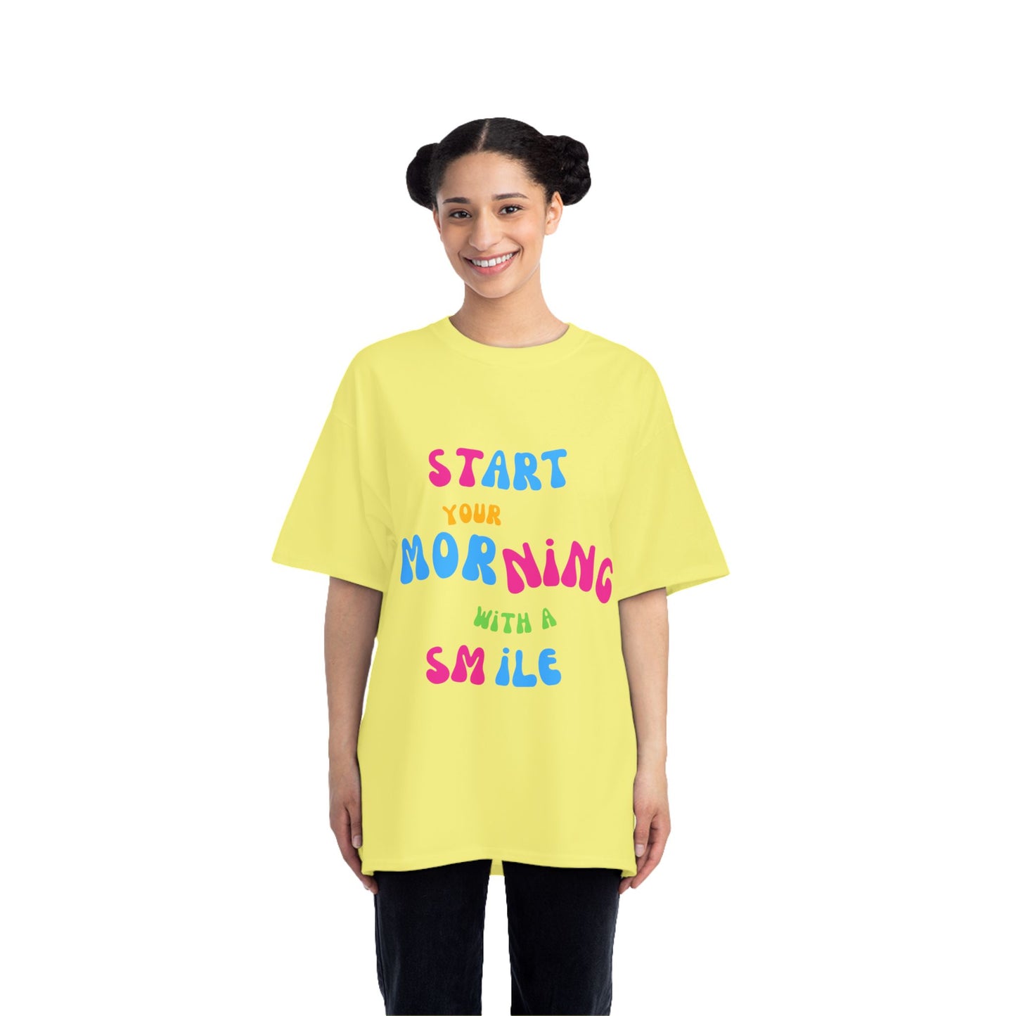 Start your Morning with a Smile SmileandLaughTees Beefy-T®  Short-Sleeve T-Shirt