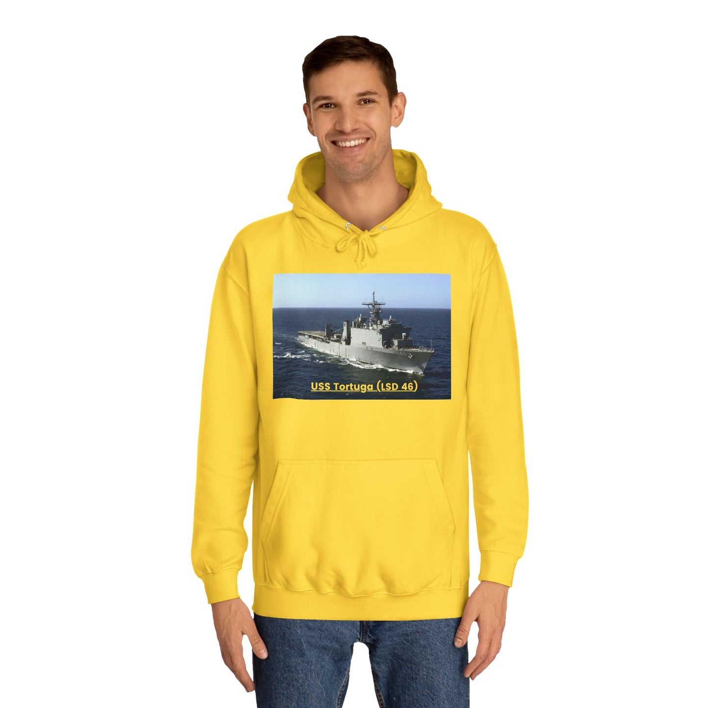 USS Tortuga (LSD 46) Navy POD Smileandlaughtees Unisex College Hoodie