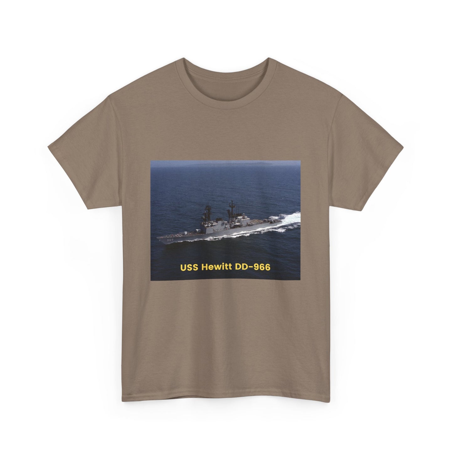 USS Hewitt DD-966 Navy POD Smileandlaughtees Unisex Heavy Cotton Tee T-Shirt