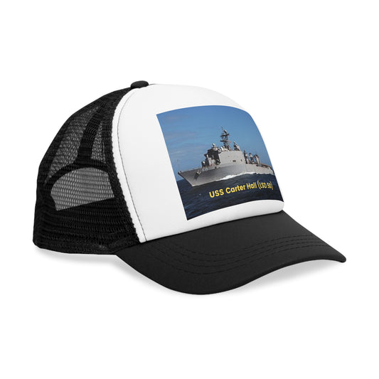 USS Carter Hall (LSD 50) Navy POD Smileandlaughtees Mesh Cap