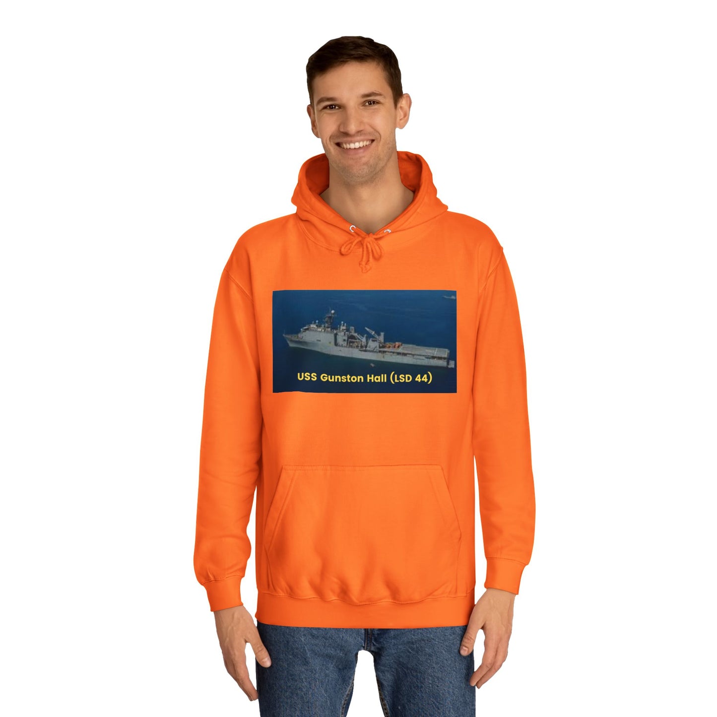 USS Gunston Hall (LSD 44) Navy POD Smileandlaughtees Unisex College Hoodie