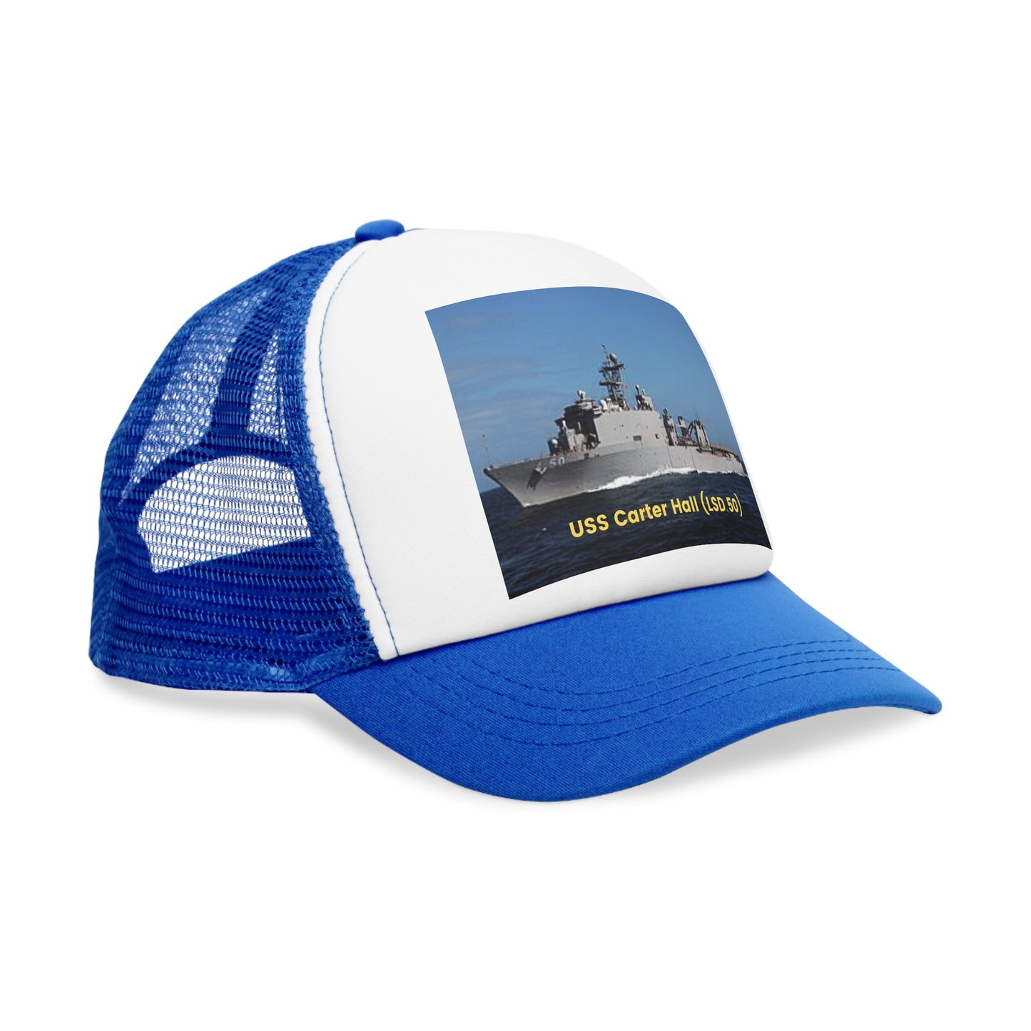 USS Carter Hall (LSD 50) Navy POD Smileandlaughtees Mesh Cap