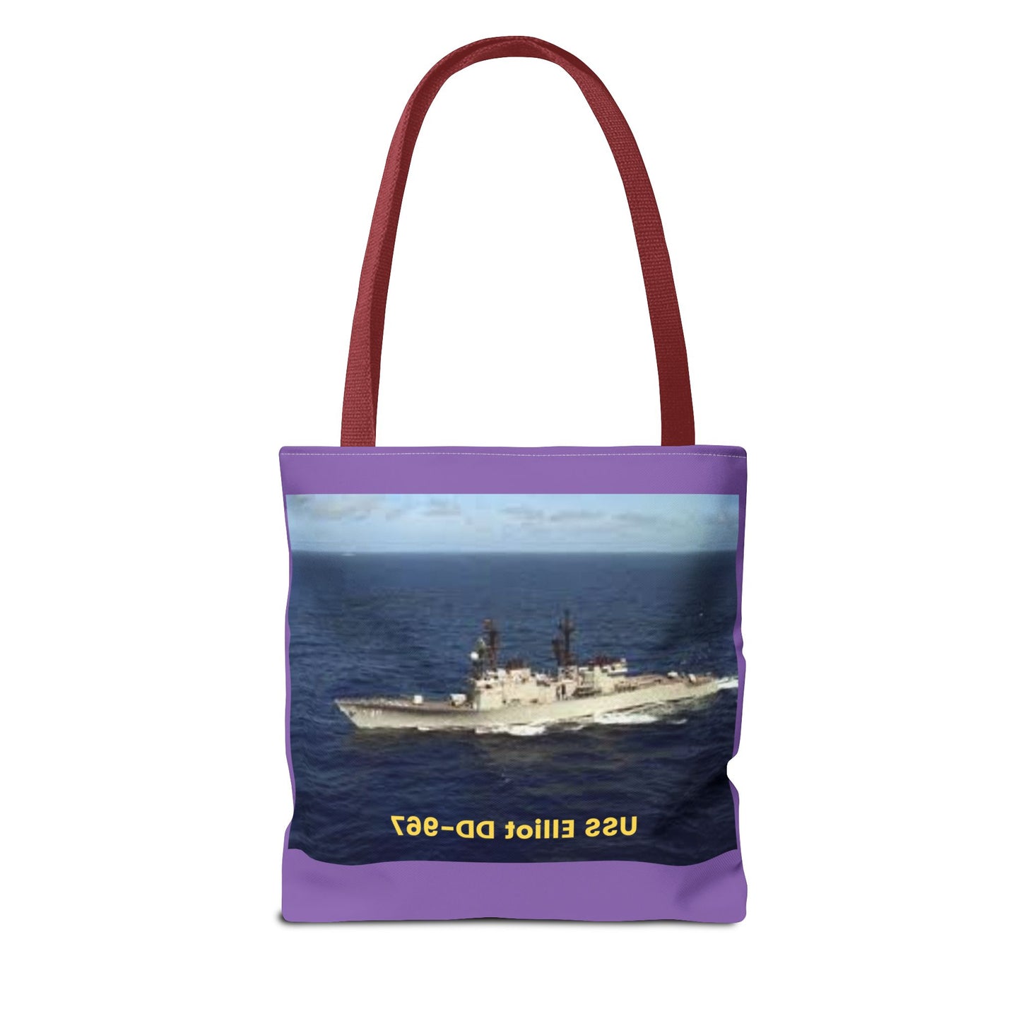 USS Elliot DD-967 Navy POD Smileandlaughtees Tote Bag (AOP)