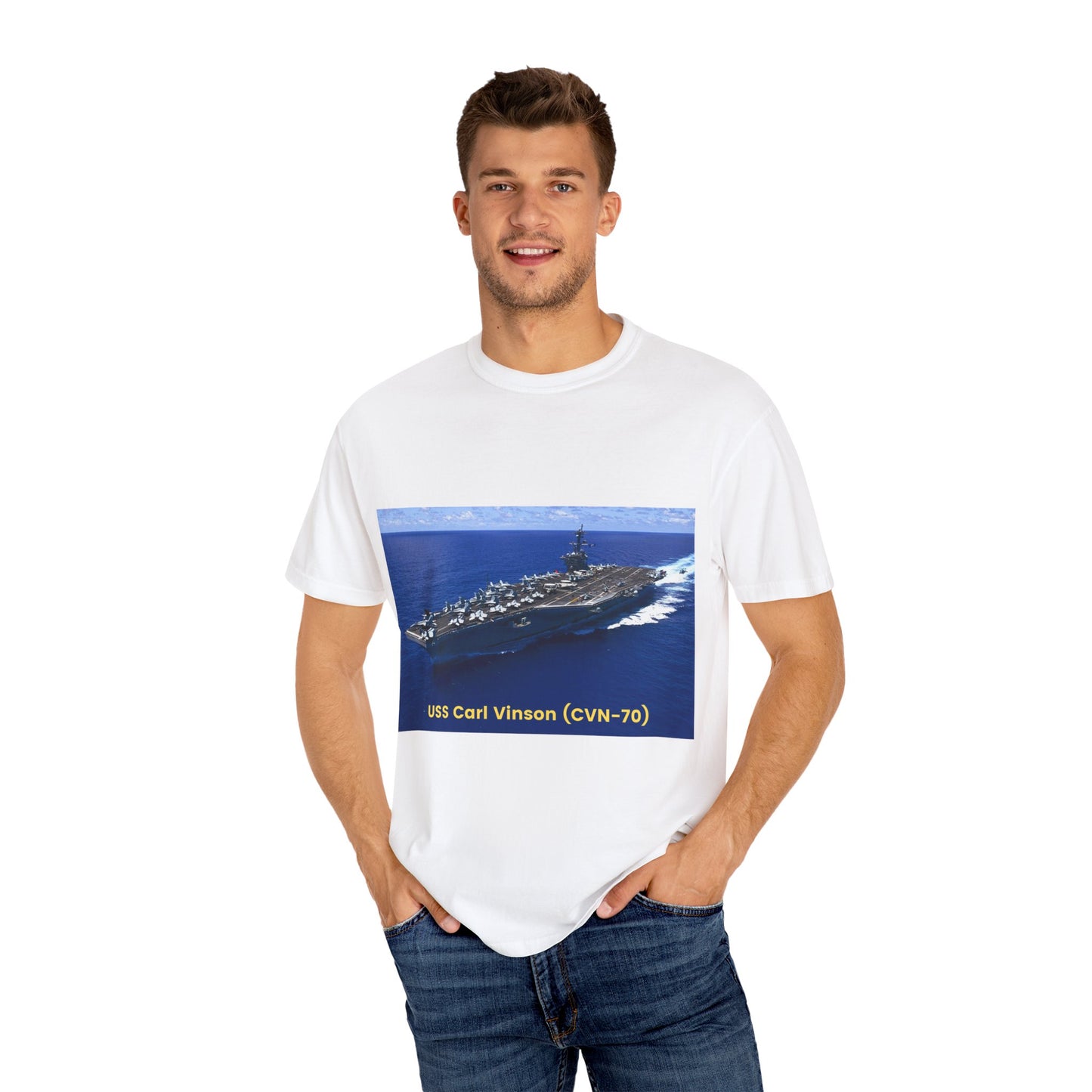 USS Carl Vinson (CVN-70) SmileandLaughTees Unisex Garment-Dyed T-shirt