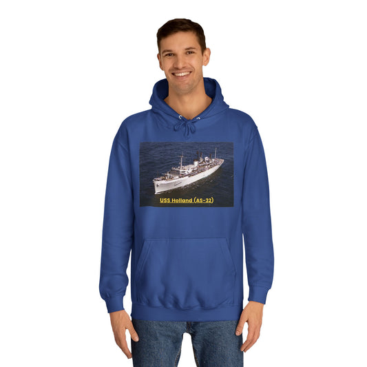 USS Holland (AS-32) Navy POD Smileandlaughtees Unisex College Hoodie