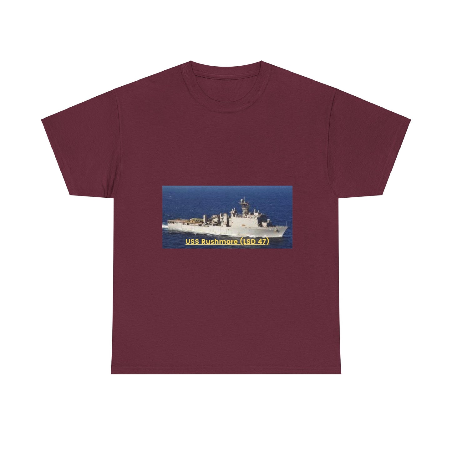 USS Rushmore (LSD 47) Navy POD Smileandlaughtees Unisex Heavy Cotton Tee T-Shirt