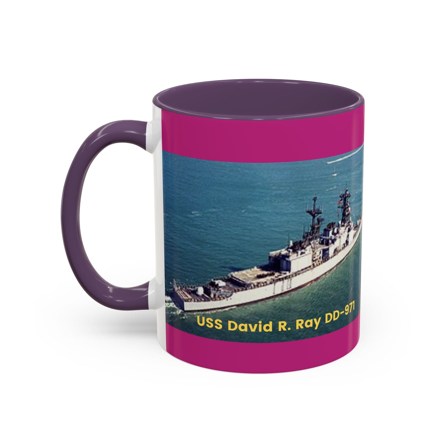 USS David R. Ray DD-971 Navy POD Smileandlaughtees Accent Coffee Mug (11, 15oz)