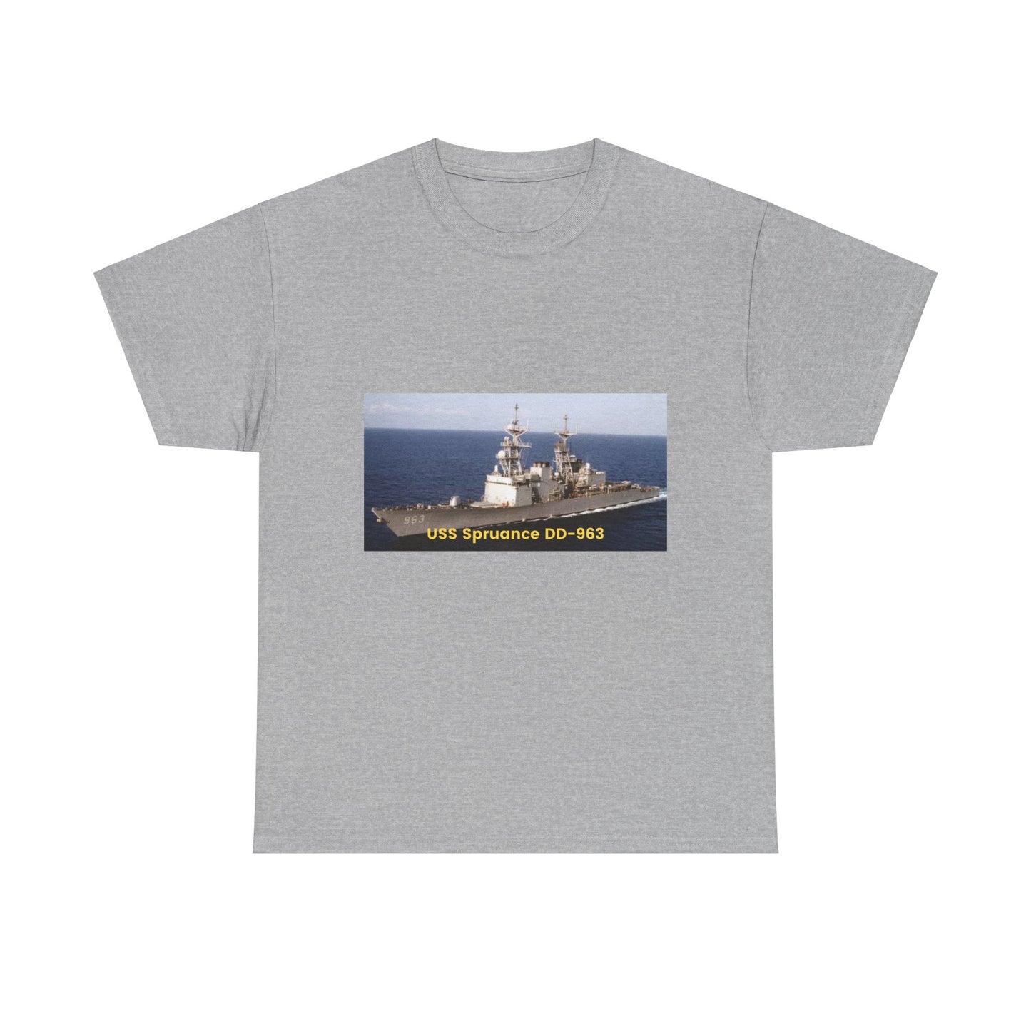 USS Spruance DD-963 Navy POD Smileandlaughtees Unisex Heavy Cotton Tee T-Shirt