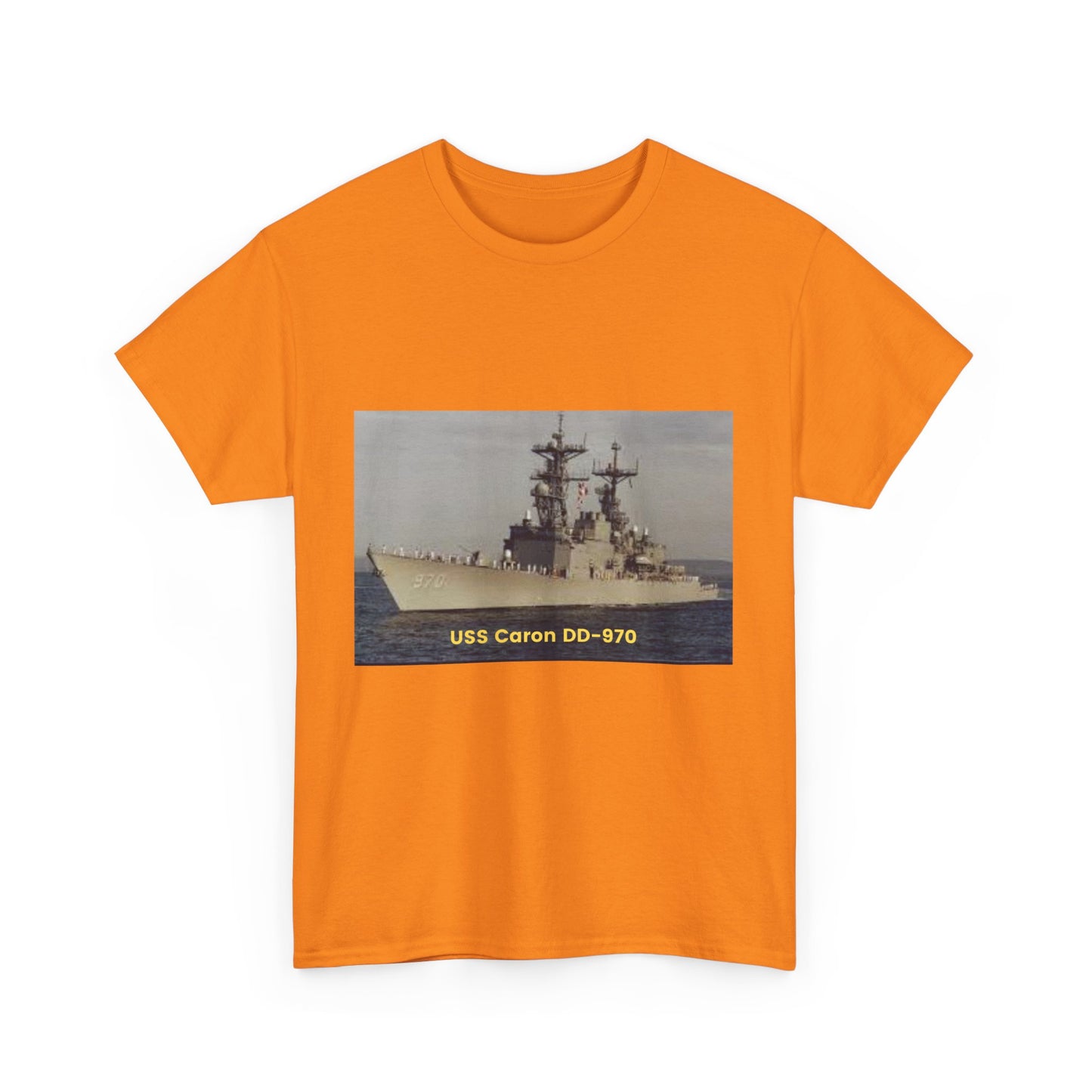 USS Caron DD-970 Navy POD Smileandlaughtees Unisex Heavy Cotton Tee T-Shirt