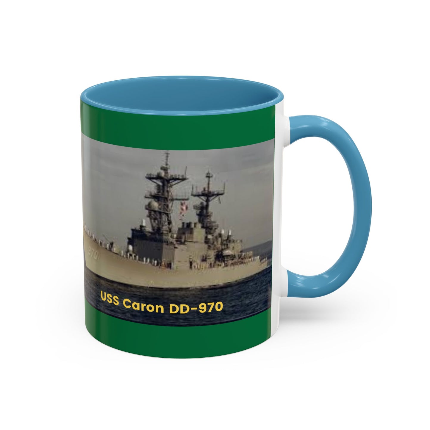 USS Caron DD-970 Navy POD Smileandlaughtees Accent Coffee Mug (11, 15oz)