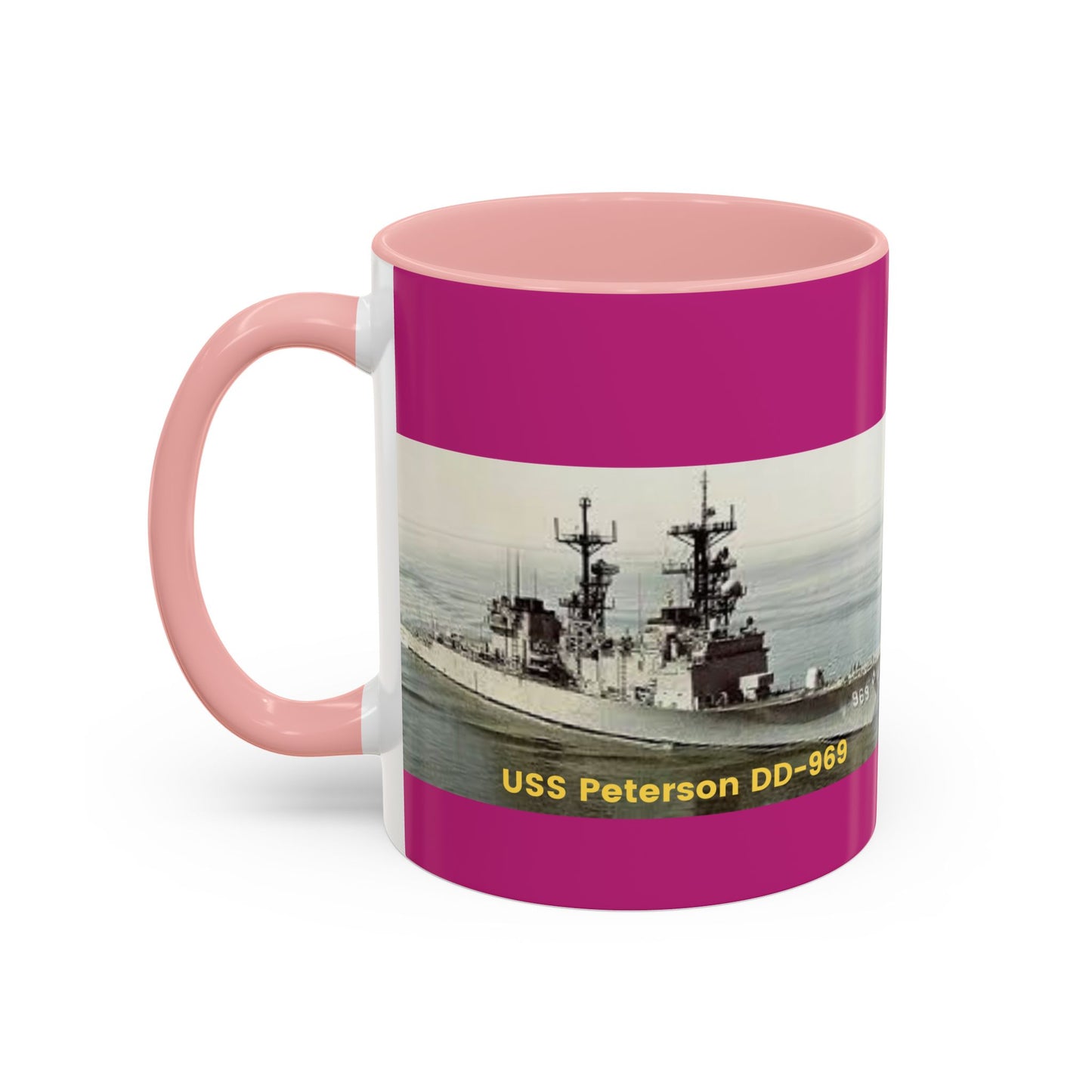 USS Peterson DD-969 Navy POD Smileandlaughtees Accent Coffee Mug (11, 15oz)