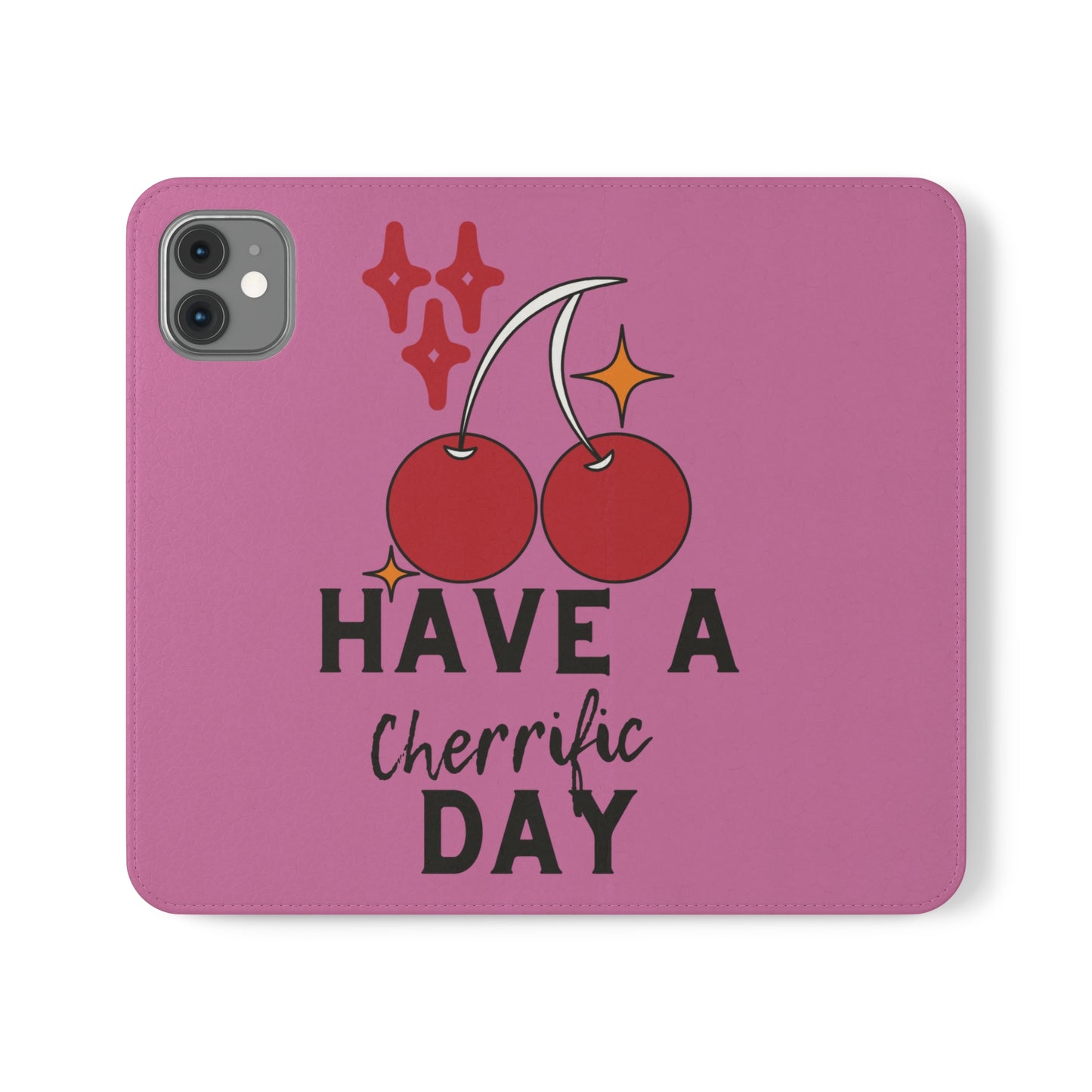 Have A Cherrific Day SmileandLaughTees Flip Phone Case