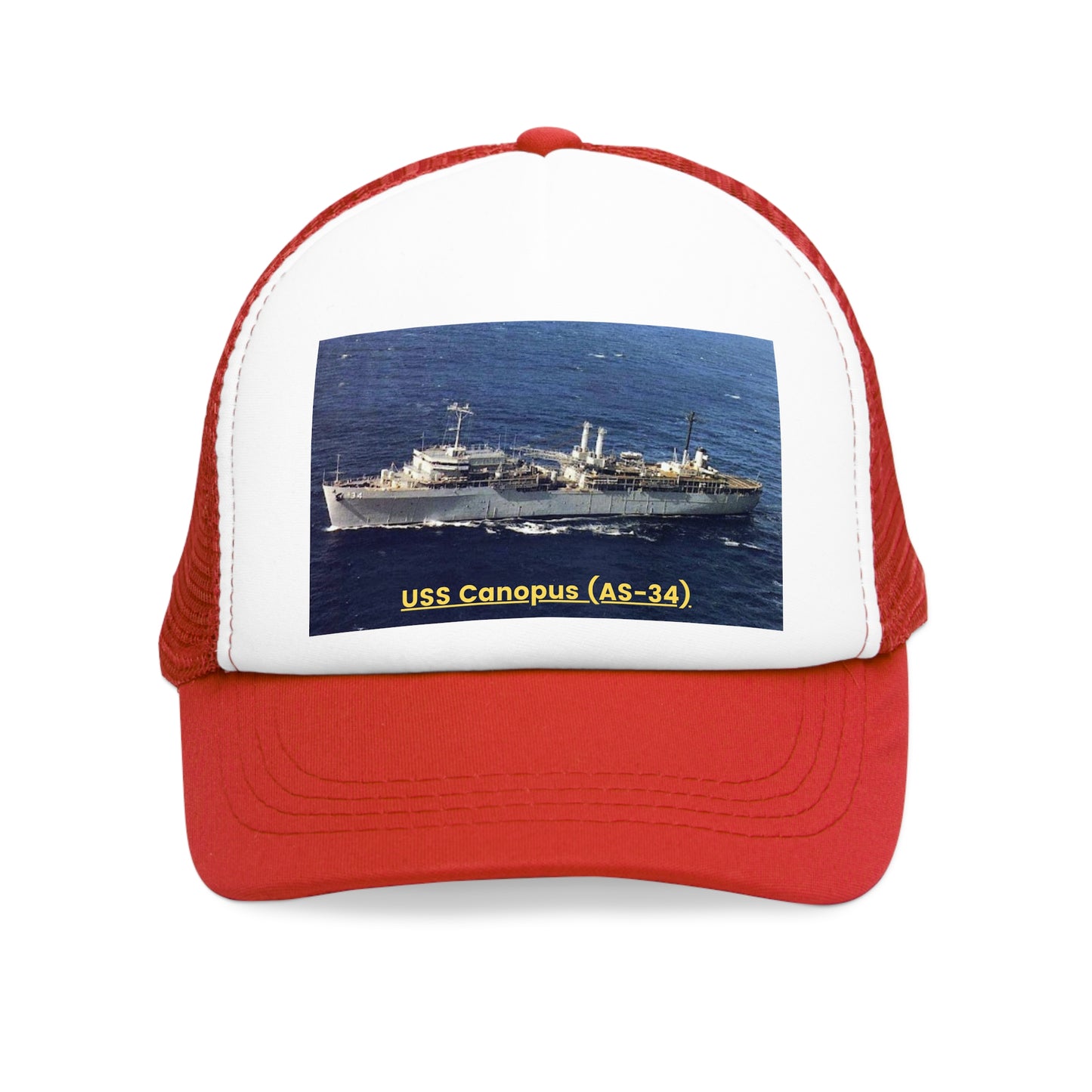 USS Canopus (AS-34) Navy POD Smileandlaughtees Mesh Cap