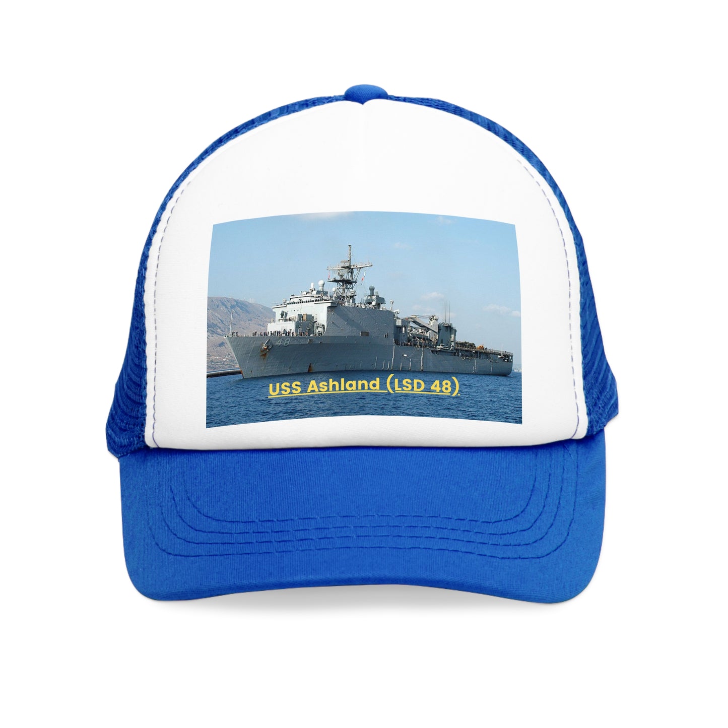 USS Ashland (LSD 48) Navy POD Smileandlaughtees Mesh Cap