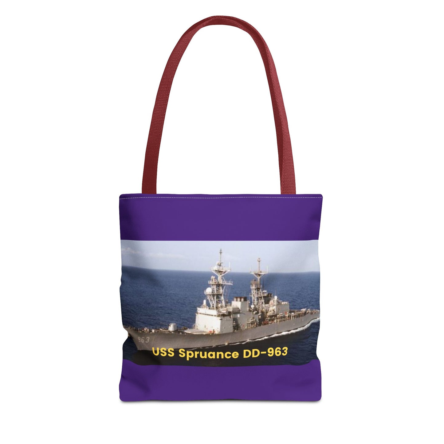 USS Spruance DD-963 Navy POD Smileandlaughtees Tote Bag (AOP)