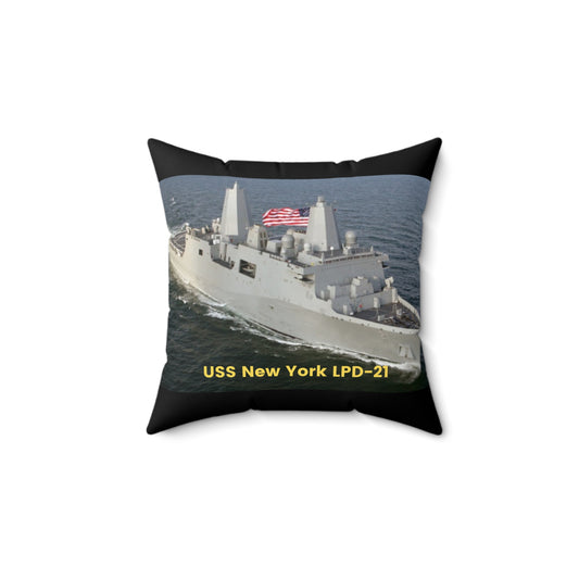 USS Spruance DD-963 Navy POD Smileandlaughtees Spun Polyester Square Pillow