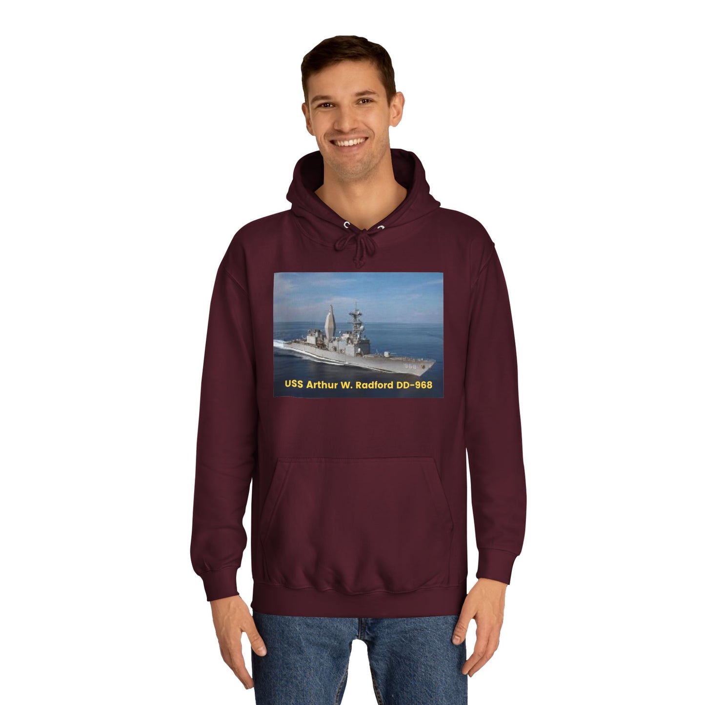 USS Arthur W. Radford DD-968 Navy POD Smileandlaughtees Unisex College Hoodie