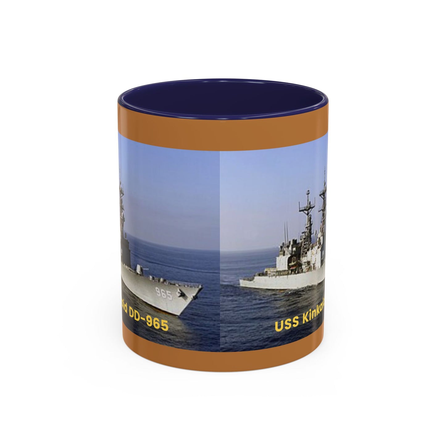 USS Kinkaid DD-965 Navy POD Smileandlaughtees Accent Coffee Mug (11, 15oz)