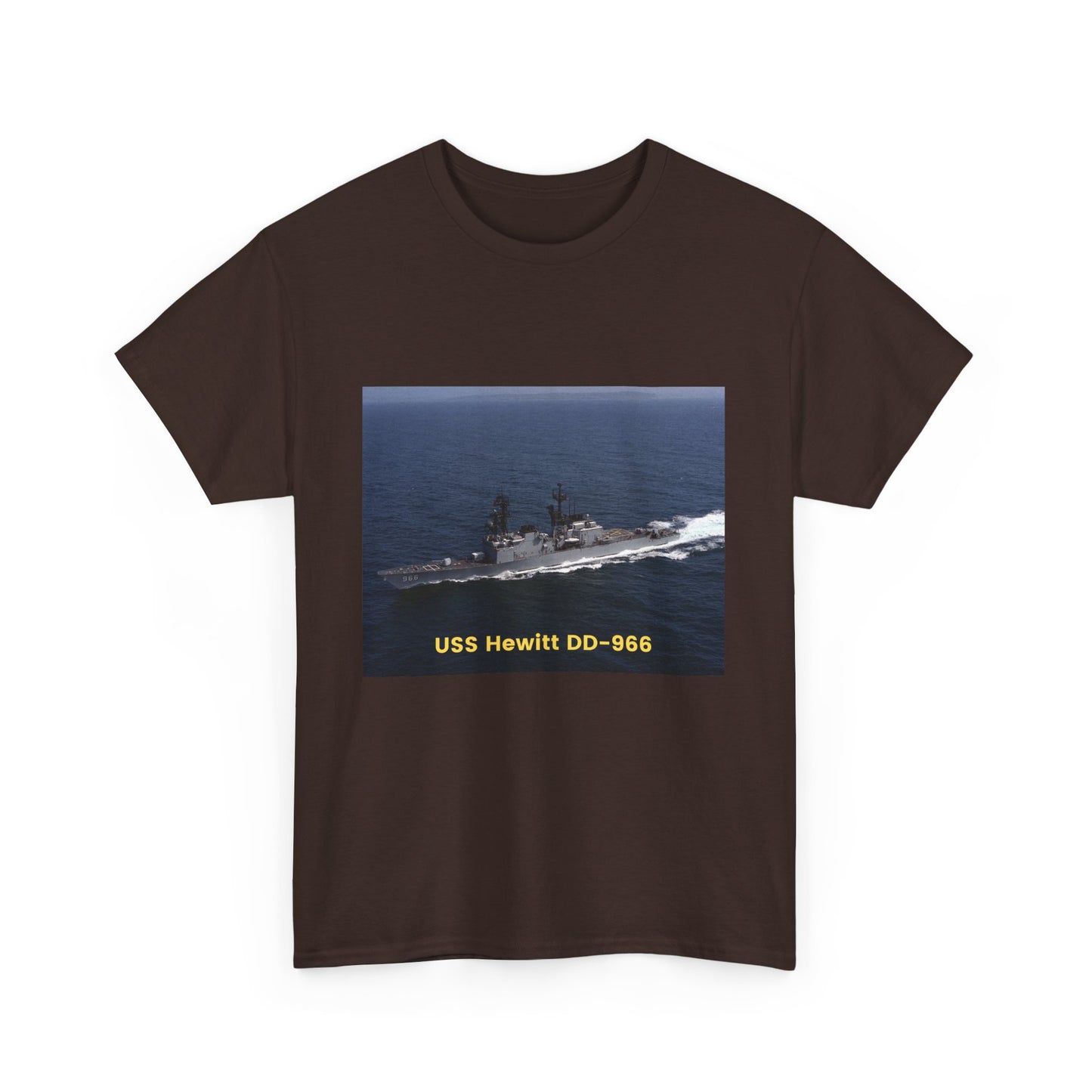 USS Hewitt DD-966 Navy POD Smileandlaughtees Unisex Heavy Cotton Tee T-Shirt