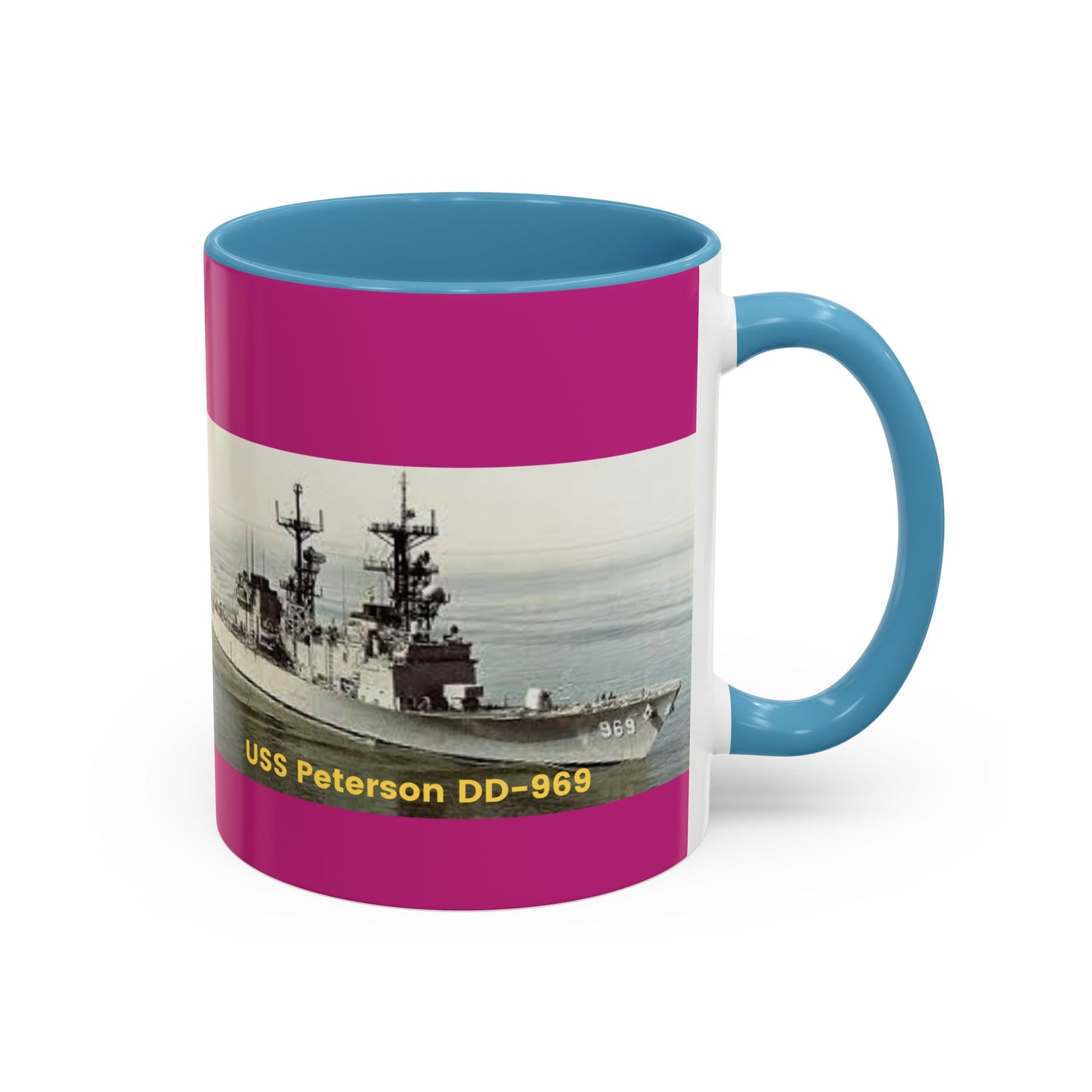 USS Peterson DD-969 Navy POD Smileandlaughtees Accent Coffee Mug (11, 15oz)