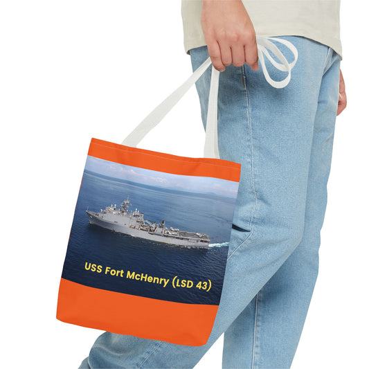 USS Fort McHenry (LSD 43) Navy POD Smileandlaughtees Tote Bag (AOP)