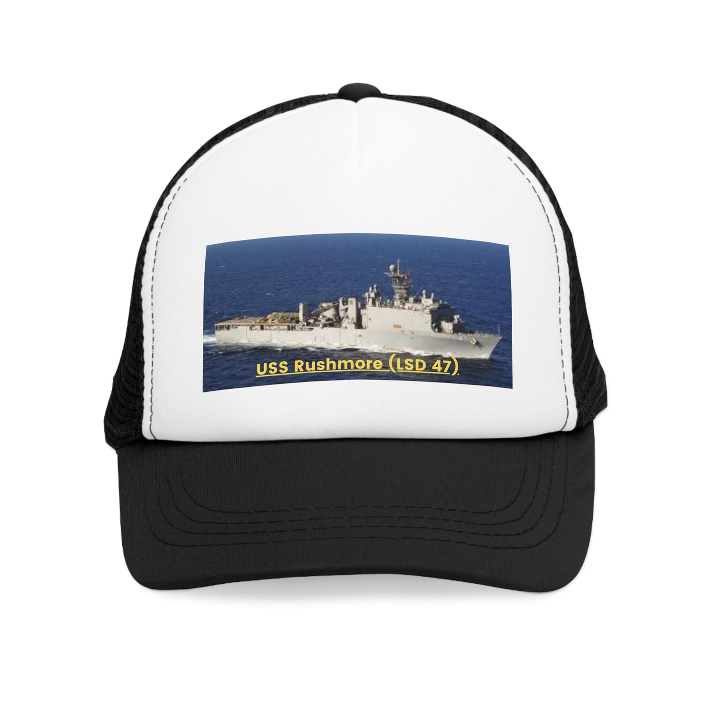 USS Rushmore (LSD 47) Navy POD Smileandlaughtees Mesh Cap