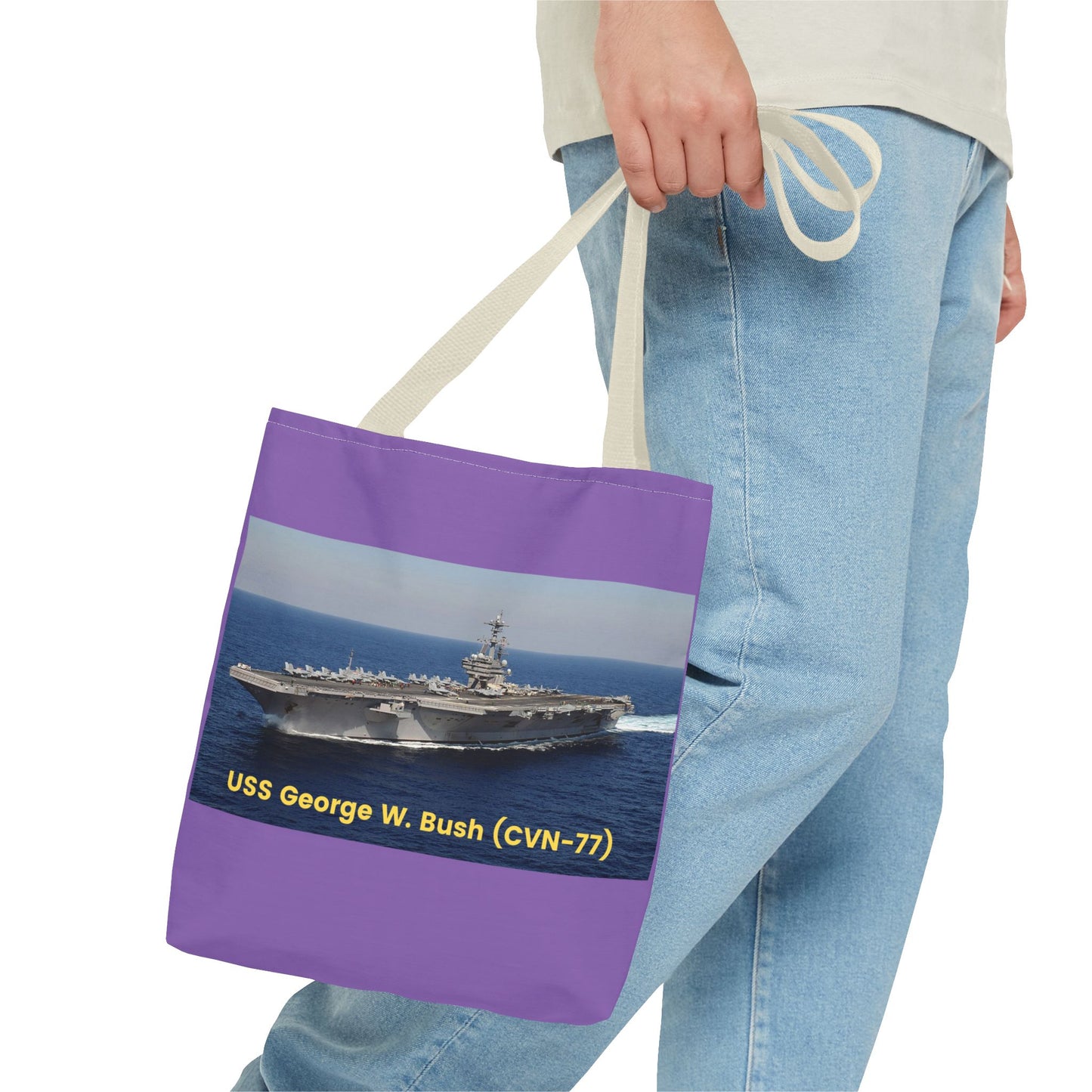 USS George W. Bush (CVN-77) Navy POD SmileandlaughteesTote Bag (AOP)