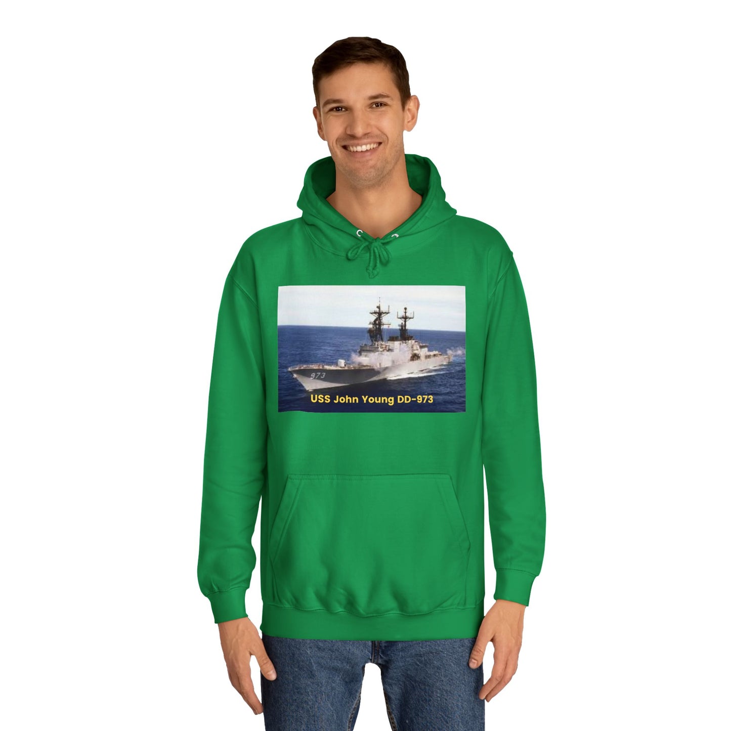 USS John Young DD-973 Navy POD Smileandlaughtees Unisex College Hoodie