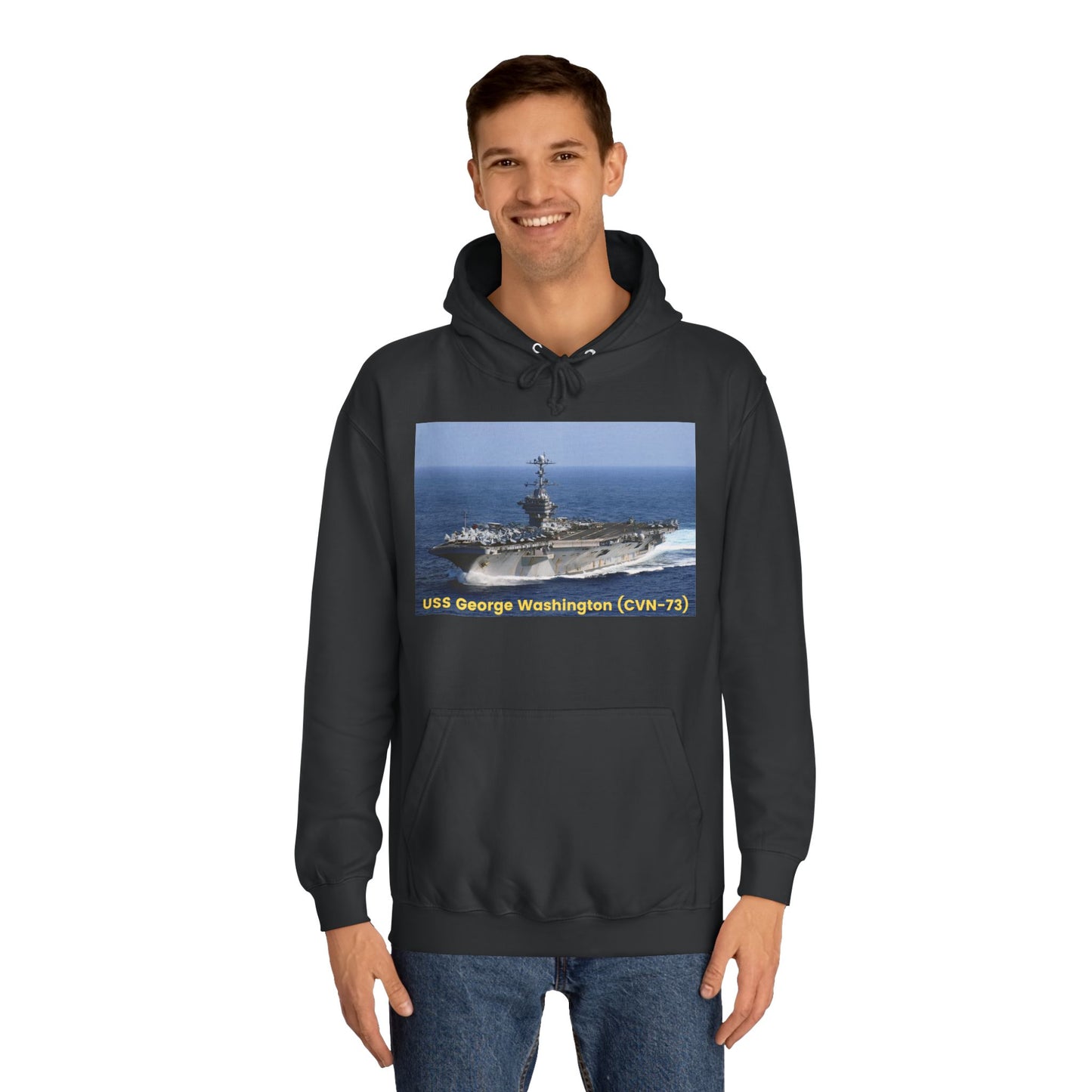 USS George Washington (CVN-73) Navy POD Smileandlaughtees Unisex College Hoodie