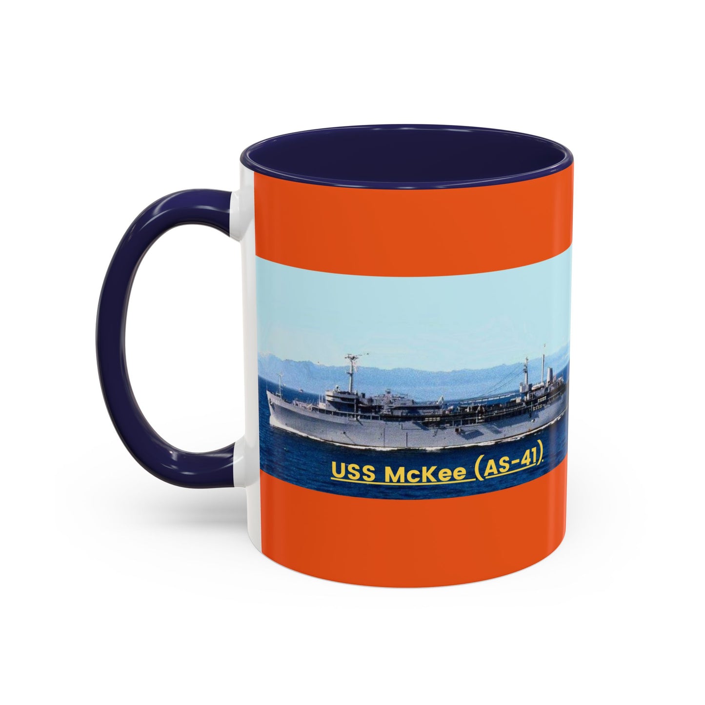 USS McKee (AS-41) Navy POD Smileandlaughtees Accent Coffee Mug (11, 15oz)