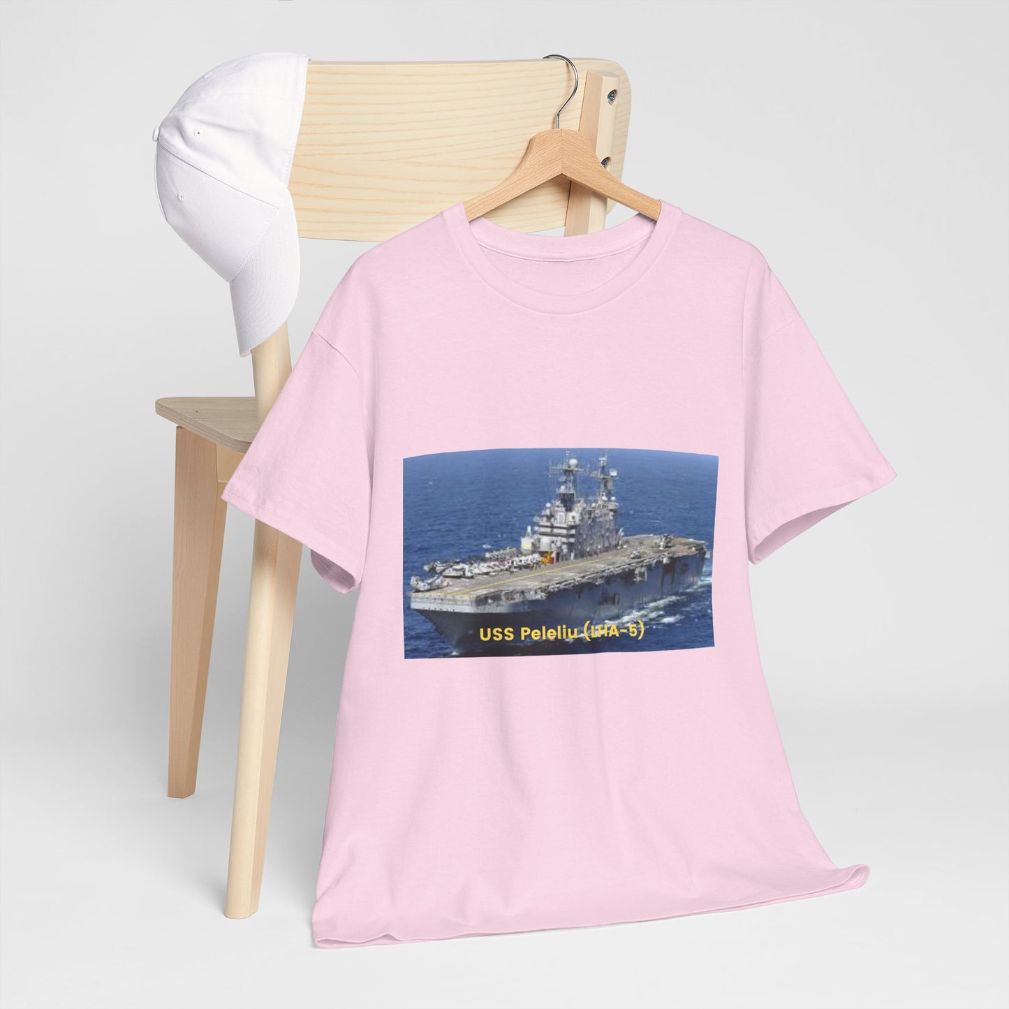 USS Peleliu (LHA-5) Navy POD Smileandlaughtees Unisex Heavy Cotton Tee T-Shirt