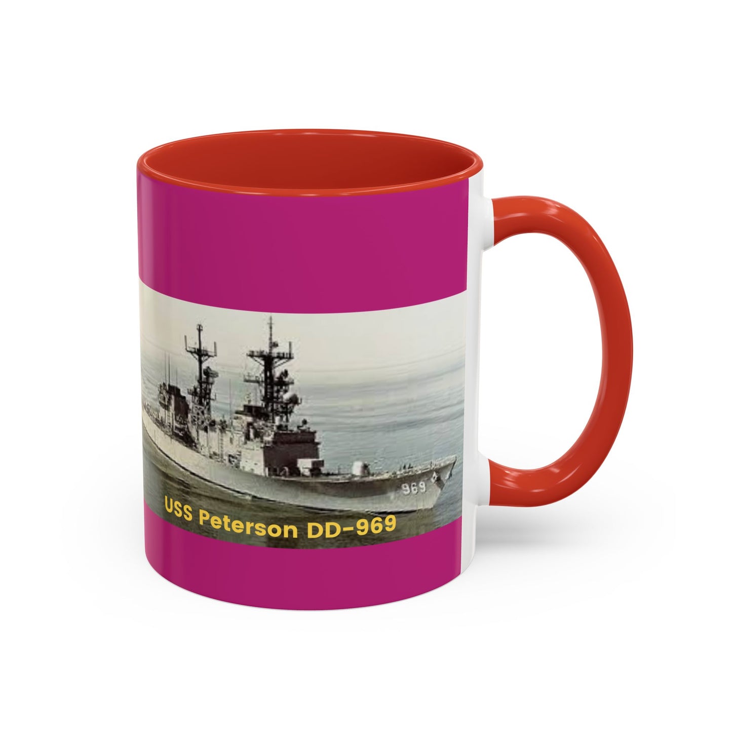 USS Peterson DD-969 Navy POD Smileandlaughtees Accent Coffee Mug (11, 15oz)