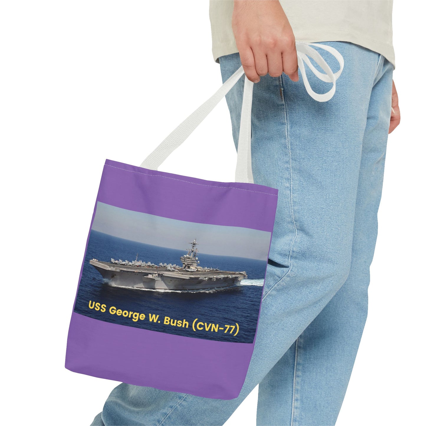 USS George W. Bush (CVN-77) Navy POD SmileandlaughteesTote Bag (AOP)