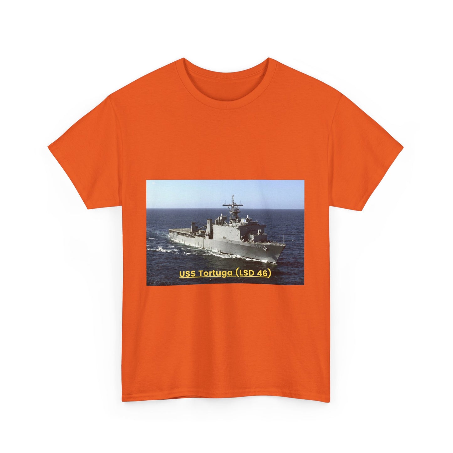 USS Tortuga (LSD 46) Navy POD Smileandlaughtees Unisex Heavy Cotton Tee T-Shirt