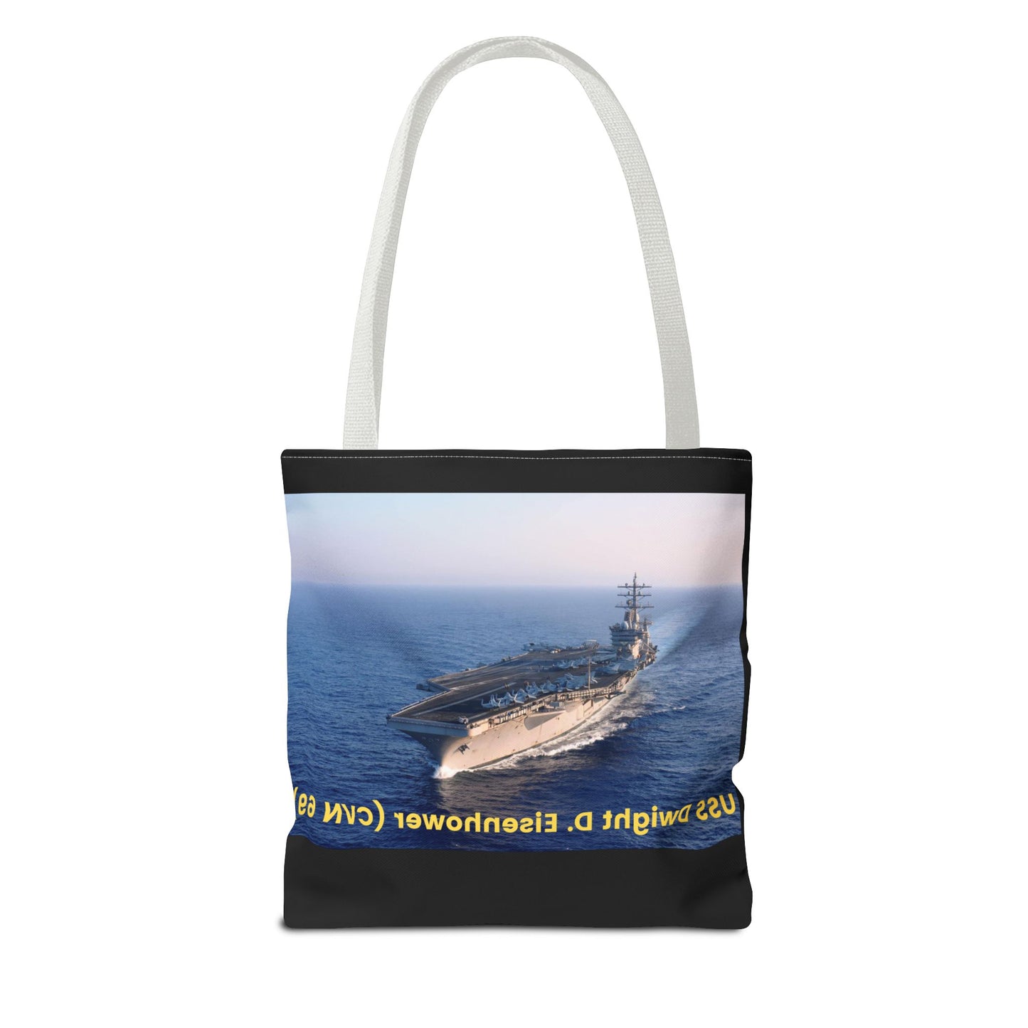 USS Dwight D. Eisenhower (CVN 69) Navy POD Smileandlaughtees Tote Bag (AOP)