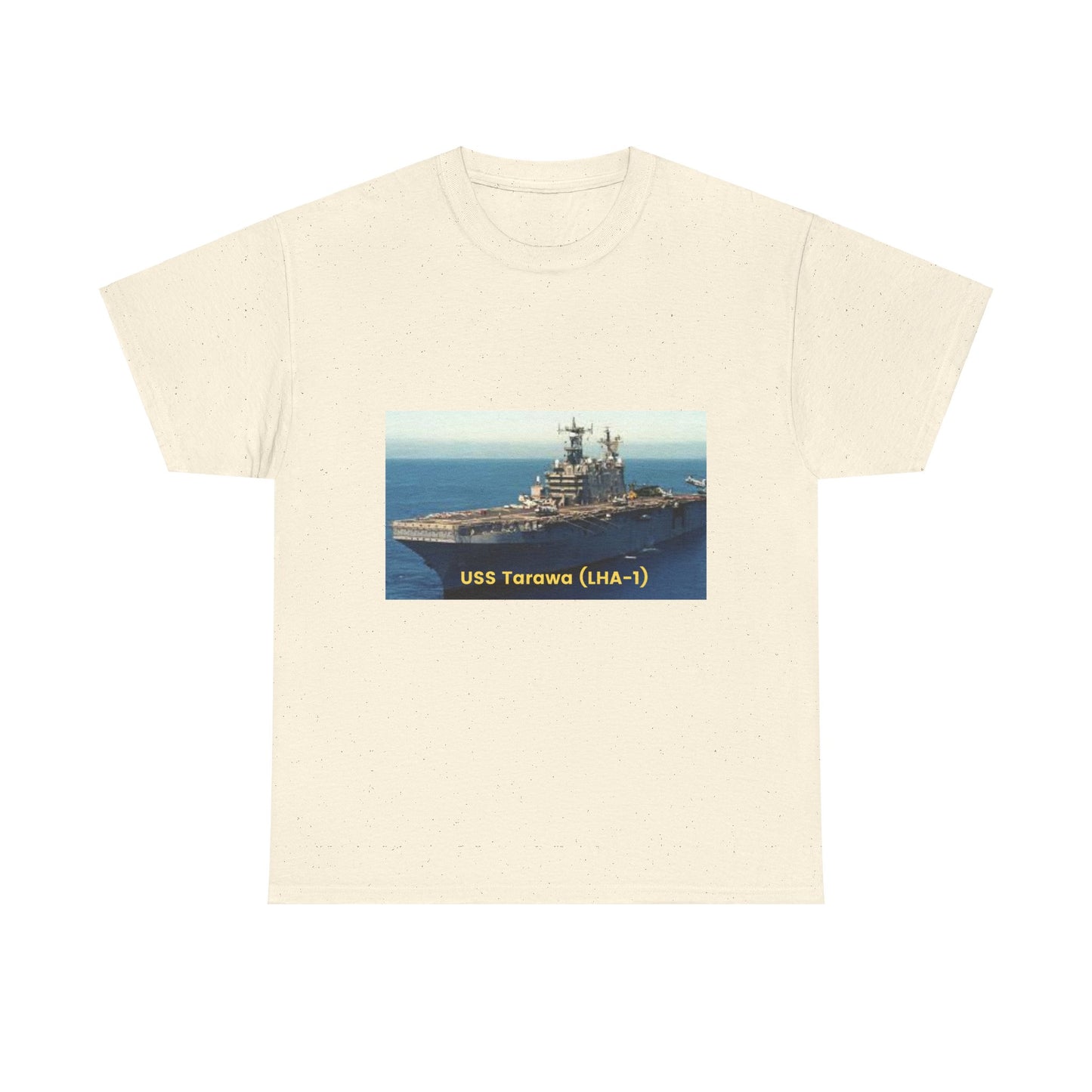 USS Tarawa (LHA-1) Navy POD Smileandlaughtees Unisex Heavy Cotton Tee T-Shirt