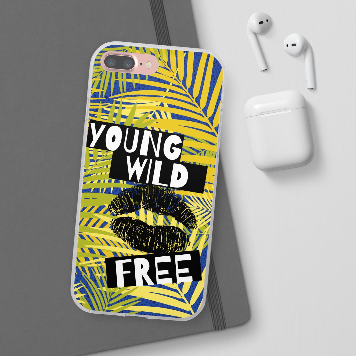 Young Wild Free SmileandLaughTees Flexi Phone Case