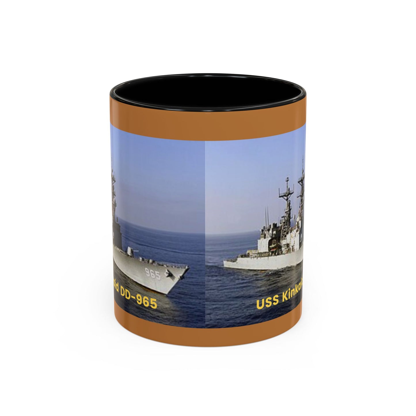 USS Kinkaid DD-965 Navy POD Smileandlaughtees Accent Coffee Mug (11, 15oz)