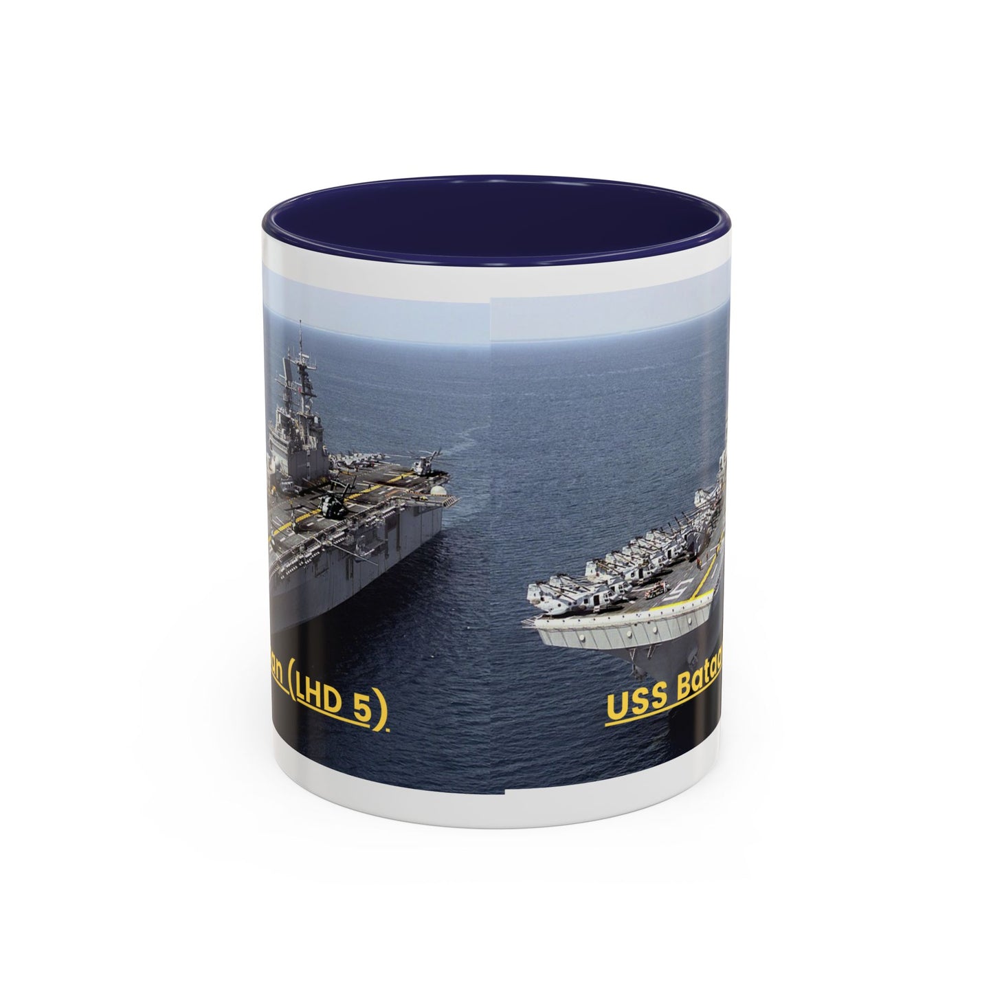 USS Bataan (LHD 5) Navy POD Smileandlaughtees Accent Coffee Mug (11, 15oz)