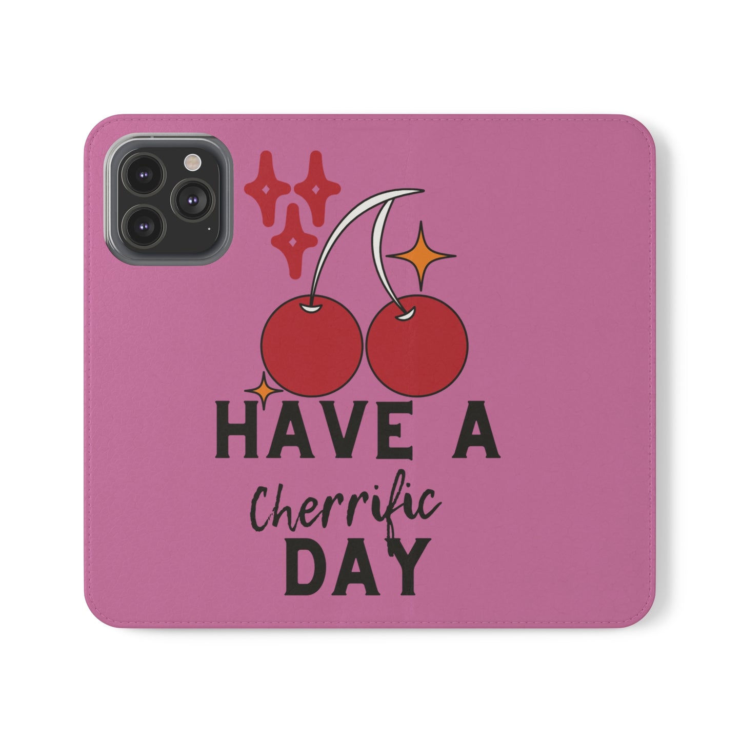 Have A Cherrific Day SmileandLaughTees Flip Phone Case