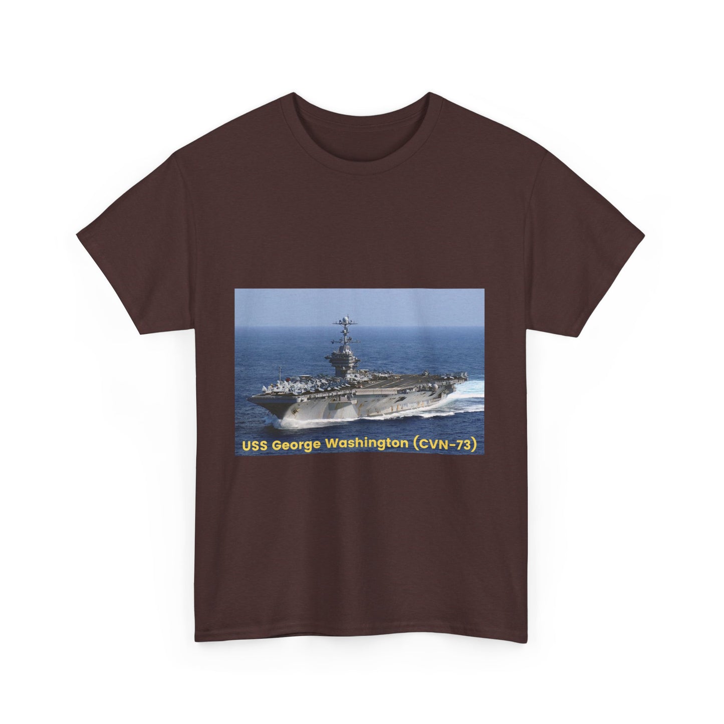 USS George Washington (CVN-73) Navy POD Smileandlaughtees Unisex Heavy Cotton Tee T-Shirt