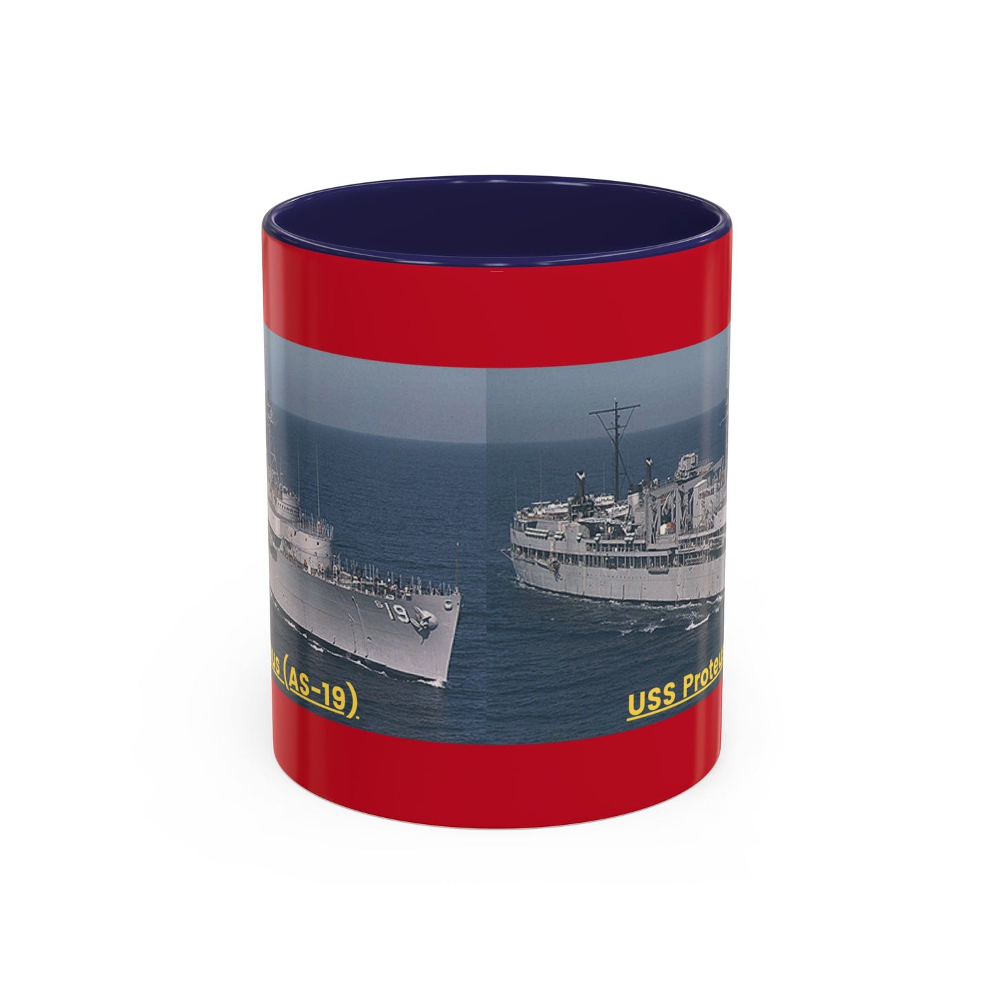 USS Proteus (AS-19) Navy POD Smileandlaughtees Accent Coffee Mug (11, 15oz)