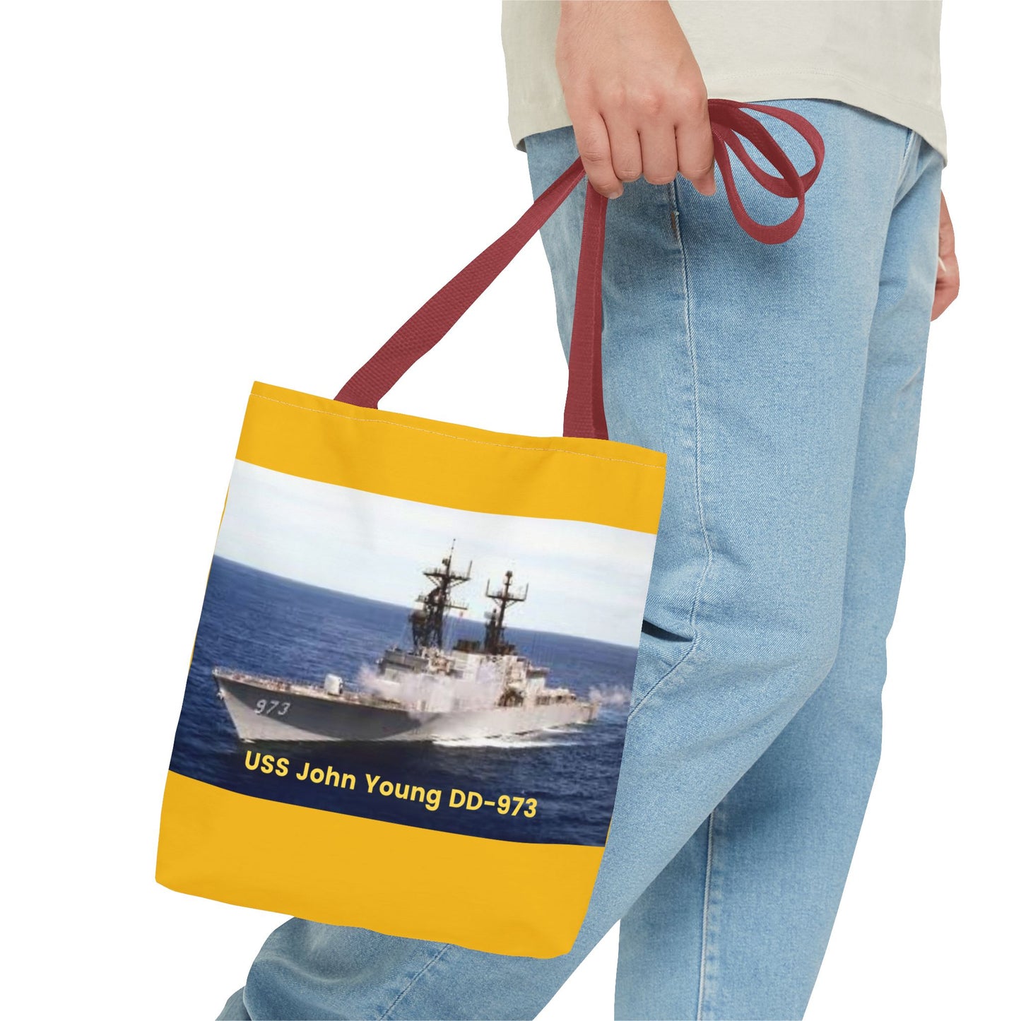 USS John Young DD-973 Navy POD Smileandlaughtees Tote Bag (AOP)