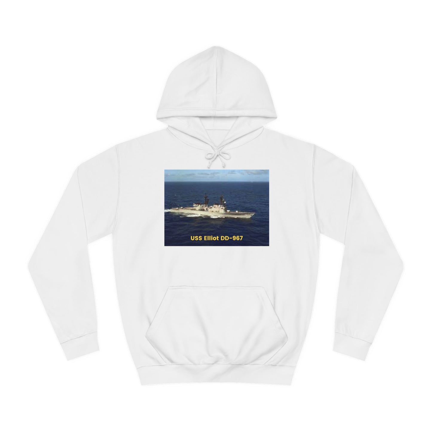 USS Elliot DD-967 Navy POD Smileandlaughtees Unisex College Hoodie