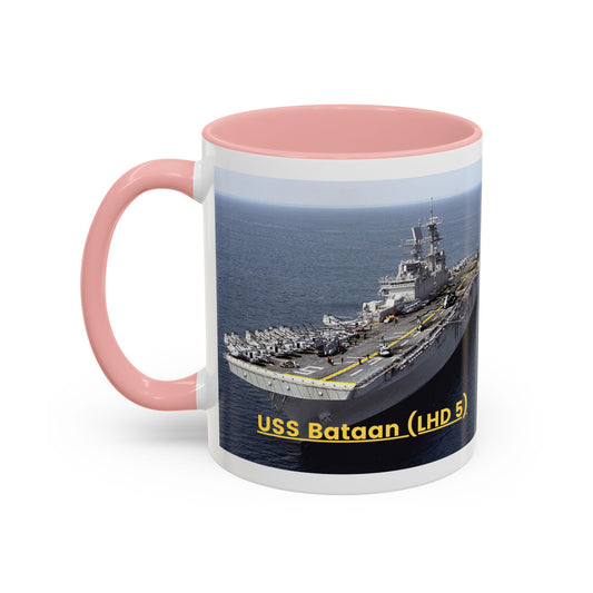 USS Bataan (LHD 5) Navy POD Smileandlaughtees Accent Coffee Mug (11, 15oz)